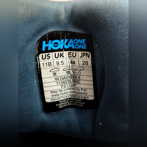 HOKA Gaviota 5 Blue Gray 1134235 Women Size 11B Pre-owned With Out Laces - Picture 9 of 14